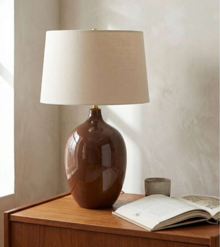 Bassett Mirror - Brunello 30" Chestnut Brown Ceramic Table Lamp - L4821T view 4