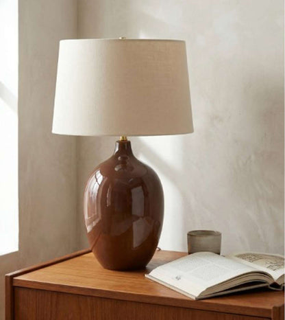 Bassett Mirror - Brunello 30" Chestnut Brown Ceramic Table Lamp - L4821T view 4