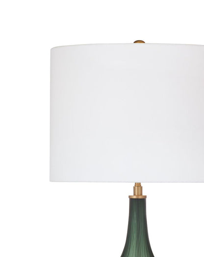 Bassett Mirror - Callan 29" Emerald Green Art Glass Table Lamp - L4812T view 3