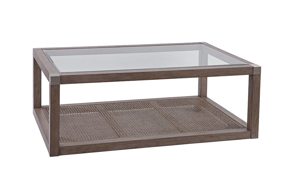 Bassett Mirror - Calum Driftwood Cane Coffee Table - 9675-LR-100 view 1