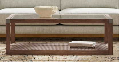 Bassett Mirror - Calum Driftwood Cane Coffee Table - 9675-LR-100 view 3