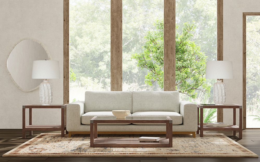 Bassett Mirror - Calum Driftwood Cane Coffee Table - 9675-LR-100 view 5