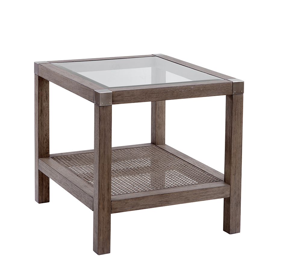 Bassett Mirror - Calum Driftwood Cane End Table - 9675-LR-200 view 1