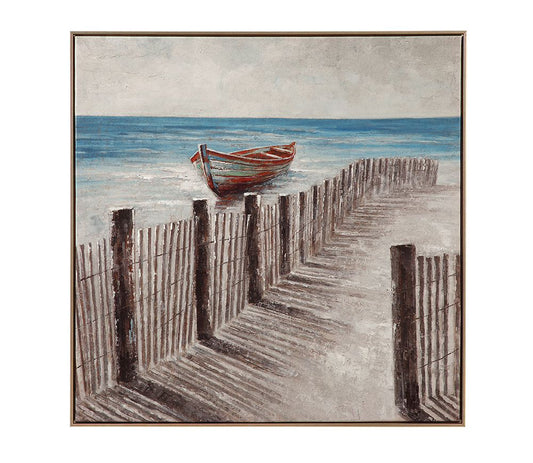 Bassett Mirror - Camden Marsh Silver Landscape Framed Canvas - 7301-075 view 1