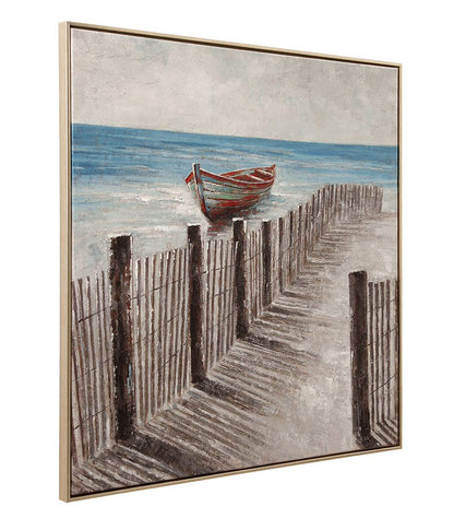 Bassett Mirror - Camden Marsh Silver Landscape Framed Canvas - 7301-075 view 2