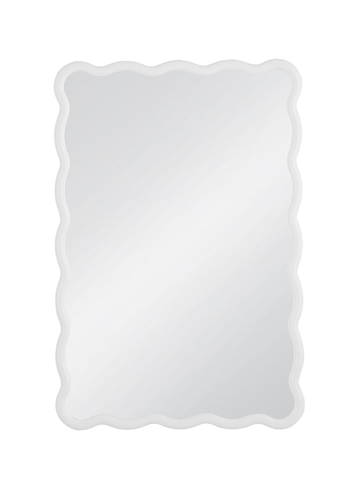 Bassett Mirror - Camellia 36" White Rectangular Wall Mirror - M5037 view 1