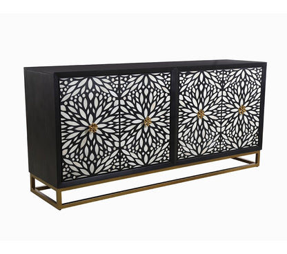Bassett Mirror - Cameron 72" Black Mango Wood Storage Cabinet - 6034-DR-576 view 1