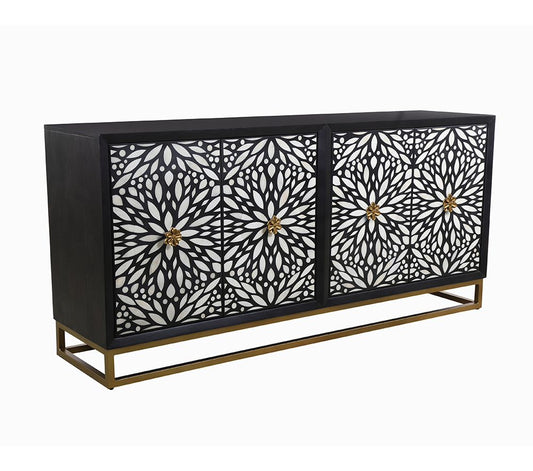 Bassett Mirror - Cameron 72" Black Mango Wood Storage Cabinet - 6034-DR-576 view 1