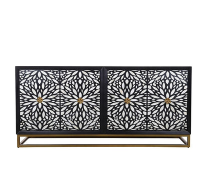 Bassett Mirror - Cameron 72" Black Mango Wood Storage Cabinet - 6034-DR-576 view 2