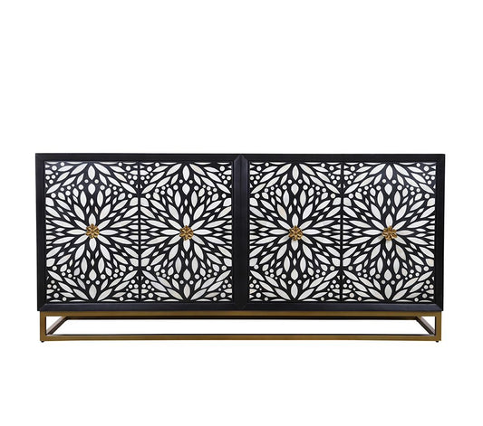 Bassett Mirror - Cameron 72" Black Mango Wood Storage Cabinet - 6034-DR-576 view 2