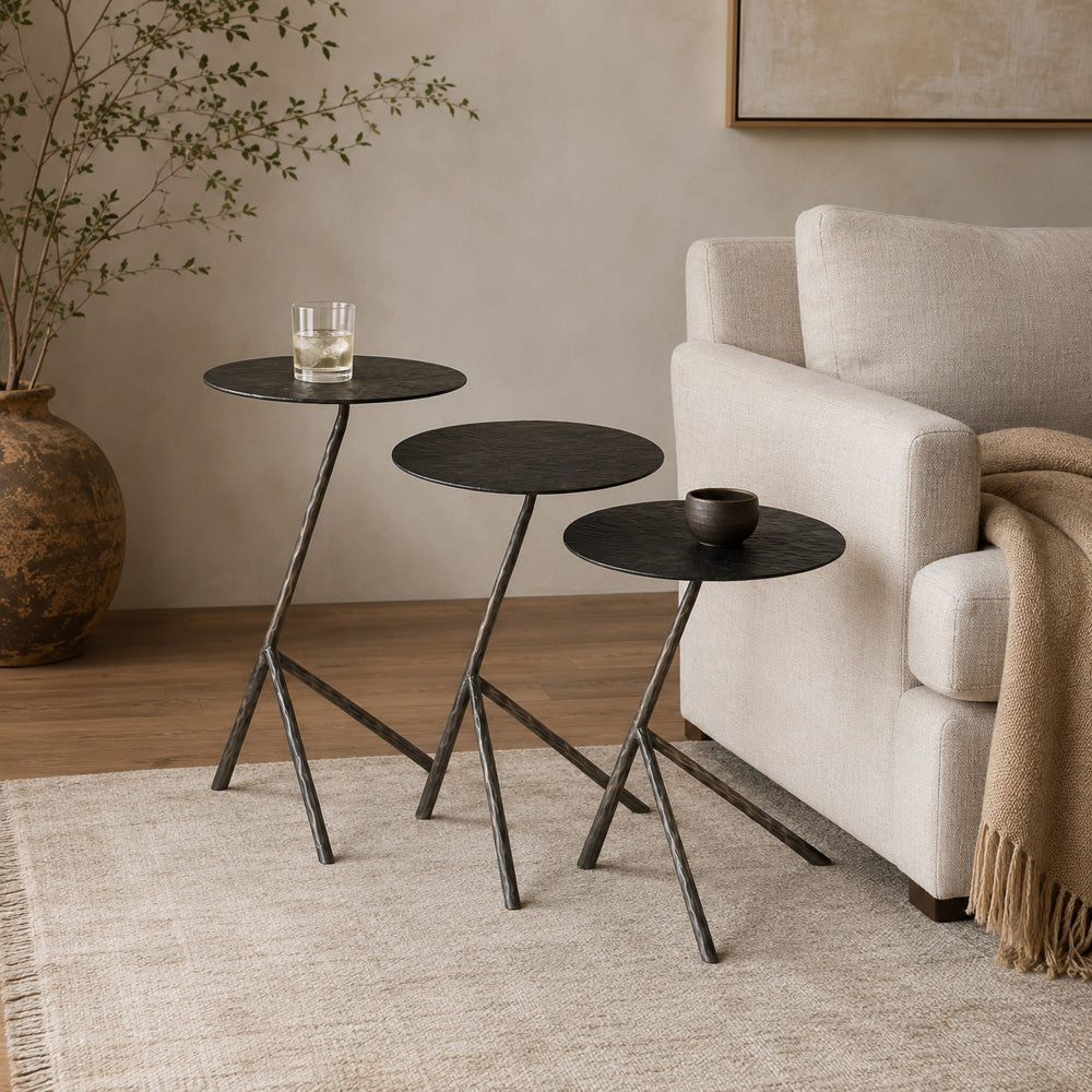 Bassett Mirror - Cascade Antique Bronze Nesting Tables - 5603-LR-202 view 6