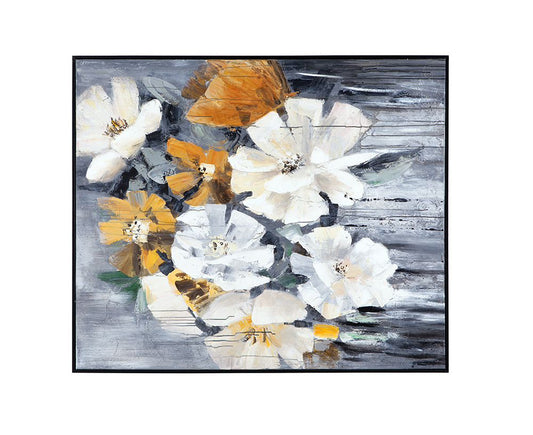 Bassett Mirror - Celedon Blue Floral Framed Canvas - 7300-983 view 1