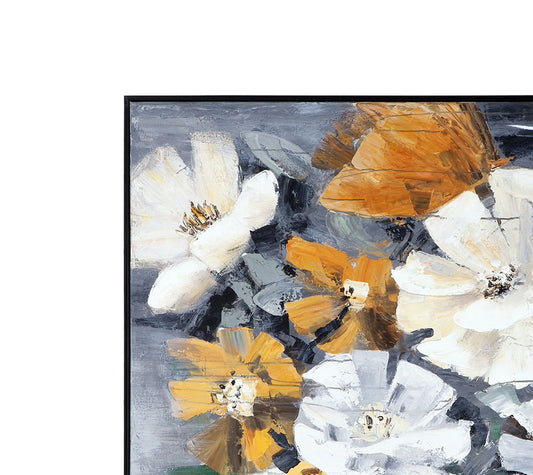 Bassett Mirror - Celedon Blue Floral Framed Canvas - 7300-983 view 2