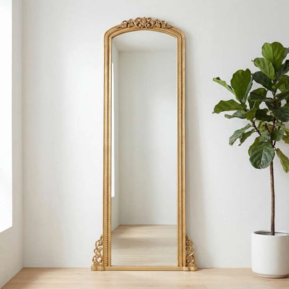 Bassett Mirror - Cena 72" Gold Arched Floor Mirror - M5267 view 5