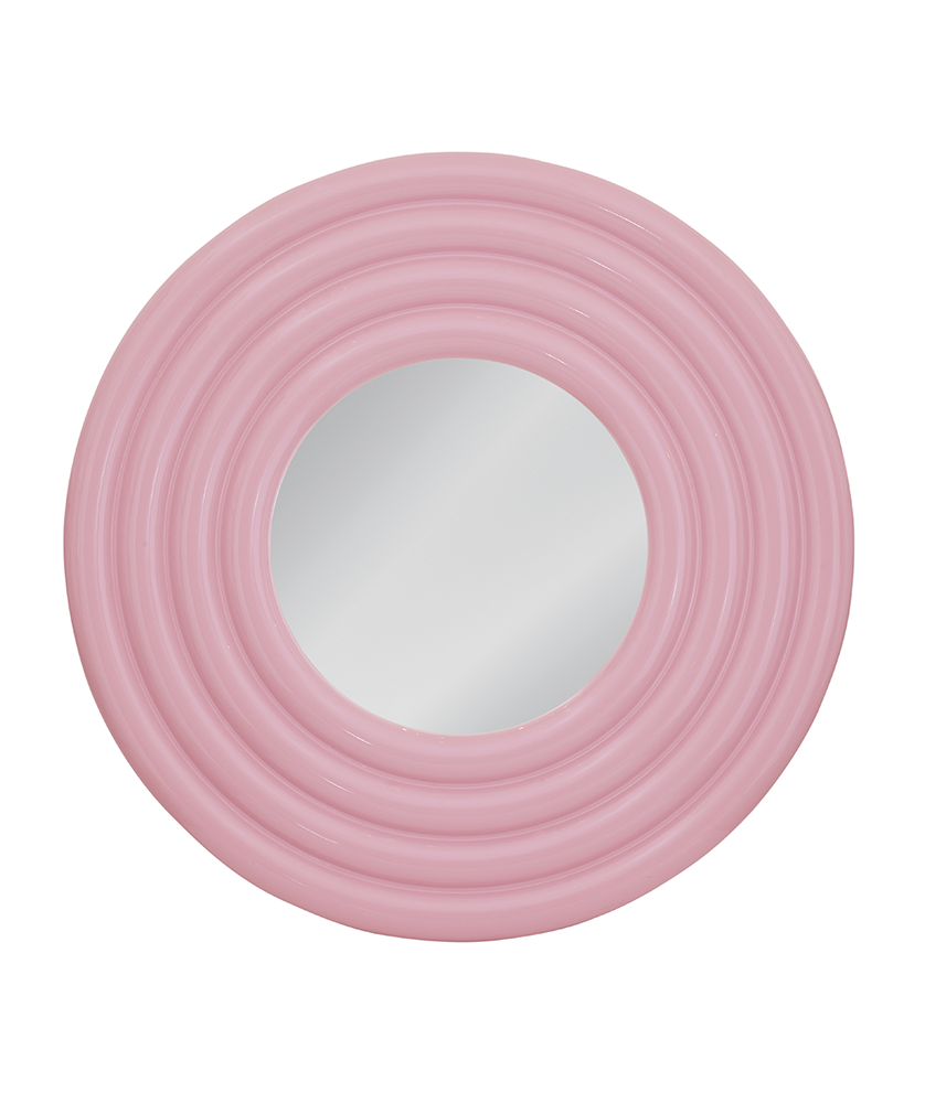 Bassett Mirror - Centauri 48" Glossy Pink Round Wall Mirror - M5220 view 1