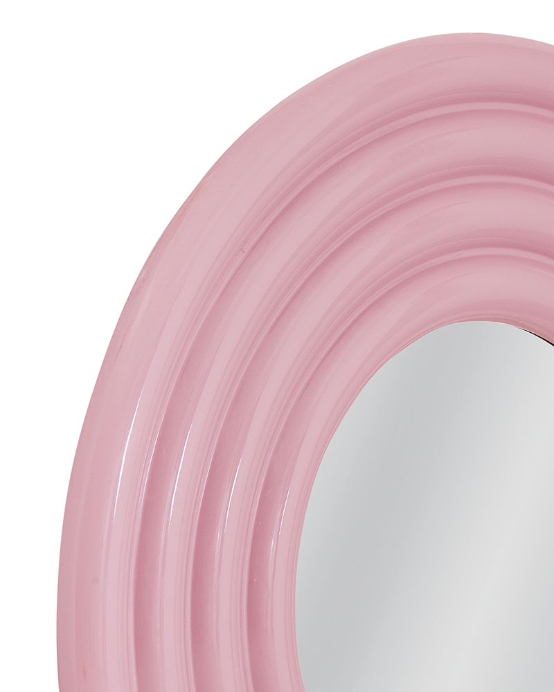 Bassett Mirror - Centauri 48" Glossy Pink Round Wall Mirror - M5220 view 3