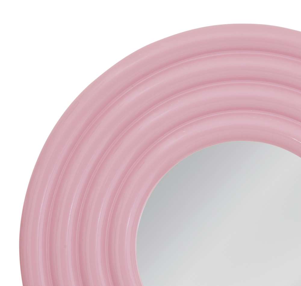 Bassett Mirror - Centauri 48" Glossy Pink Round Wall Mirror - M5220 view 4