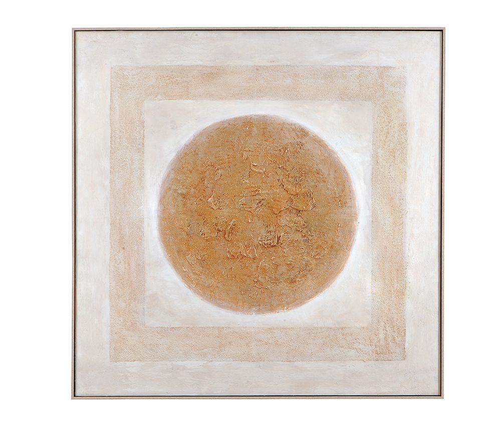 Bassett Mirror - Central Brown Abstract Framed Canvas - 7300-980 view 1