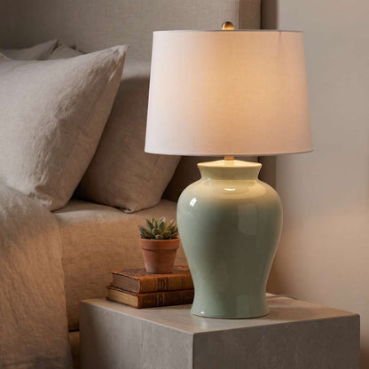 Bassett Mirror - Cimarron 27" Green Ceramic Table Lamp - L4726T view 4