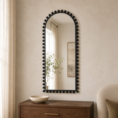 Bassett Mirror - Claria 45" Black Arched Wall Mirror - M5130 view 5