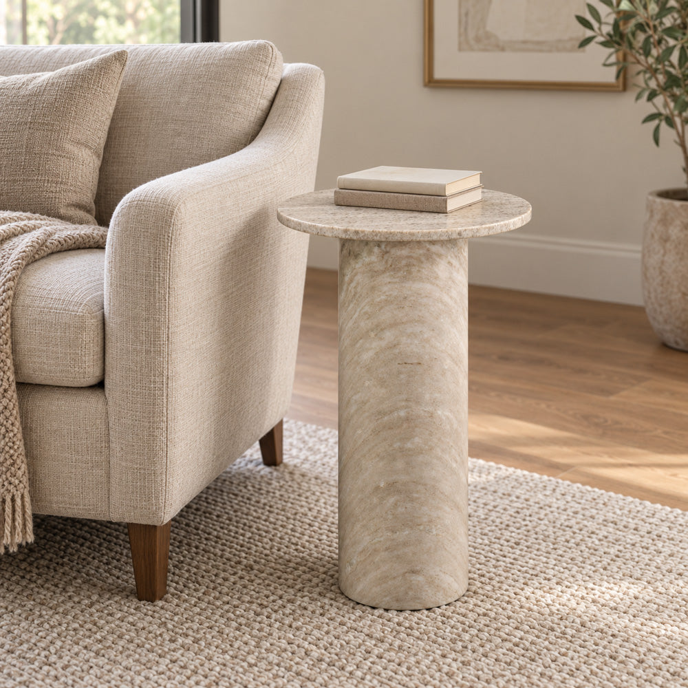 Bassett Mirror - Claude Gray Marble Accent Table - 9106-LR-223 view 4