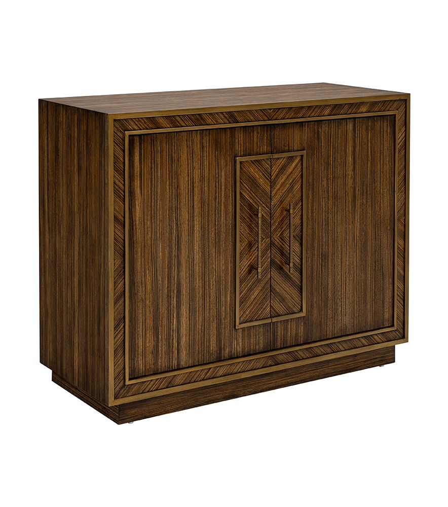 Bassett Mirror - Claudia 42" Brown Zebrano Storage Cabinet - 6042-LR-508 view 1