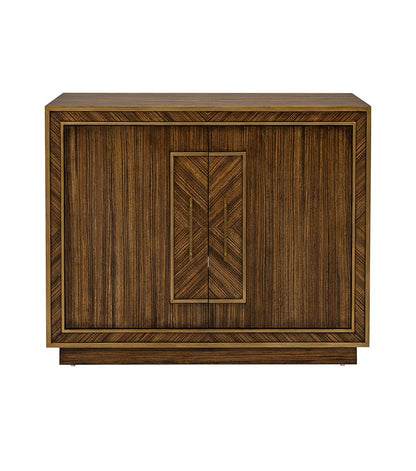 Bassett Mirror - Claudia 42" Brown Zebrano Storage Cabinet - 6042-LR-508 view 2