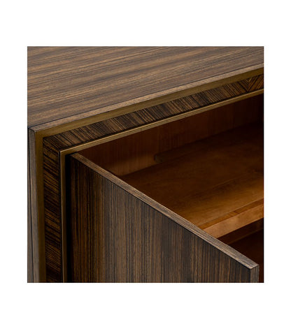 Bassett Mirror - Claudia 42" Brown Zebrano Storage Cabinet - 6042-LR-508 view 3