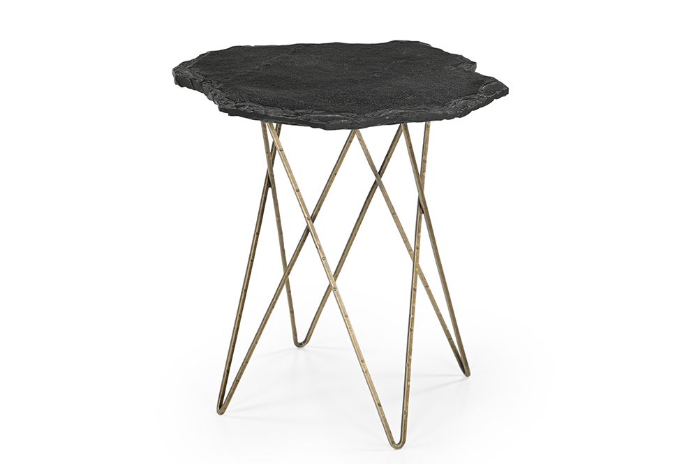 Bassett Mirror - Cleo Black Slate Accent Table - 5597-LR-223 view 1