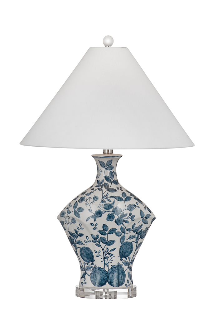 Bassett Mirror - Clovelly 27" Blue Ceramic Table Lamp - L4738T view 1