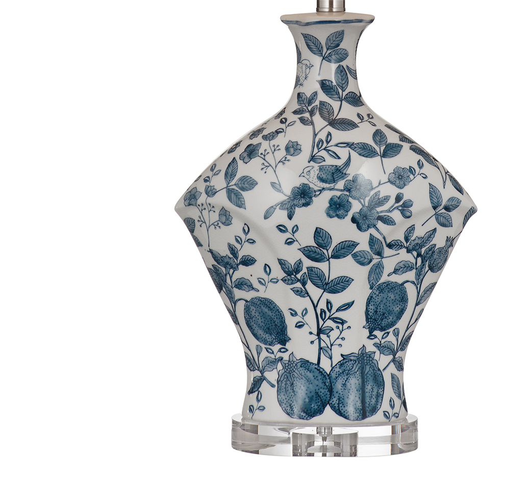 Bassett Mirror - Clovelly 27" Blue Ceramic Table Lamp - L4738T view 3