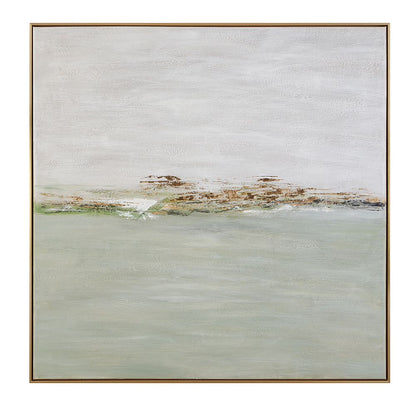 Bassett Mirror - Coastal Horizon Green Landscape Framed Canvas - 7301-140 view 1