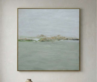 Bassett Mirror - Coastal Horizon Green Landscape Framed Canvas - 7301-140 view 4