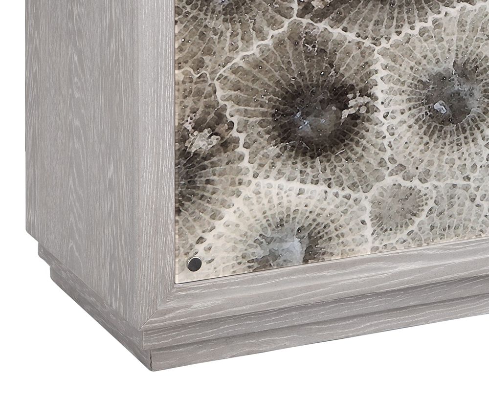 Bassett Mirror - Compass 46" Driftwood Gray Oak Two-Door Bar Cabinet - 7165-LR-508 view 3