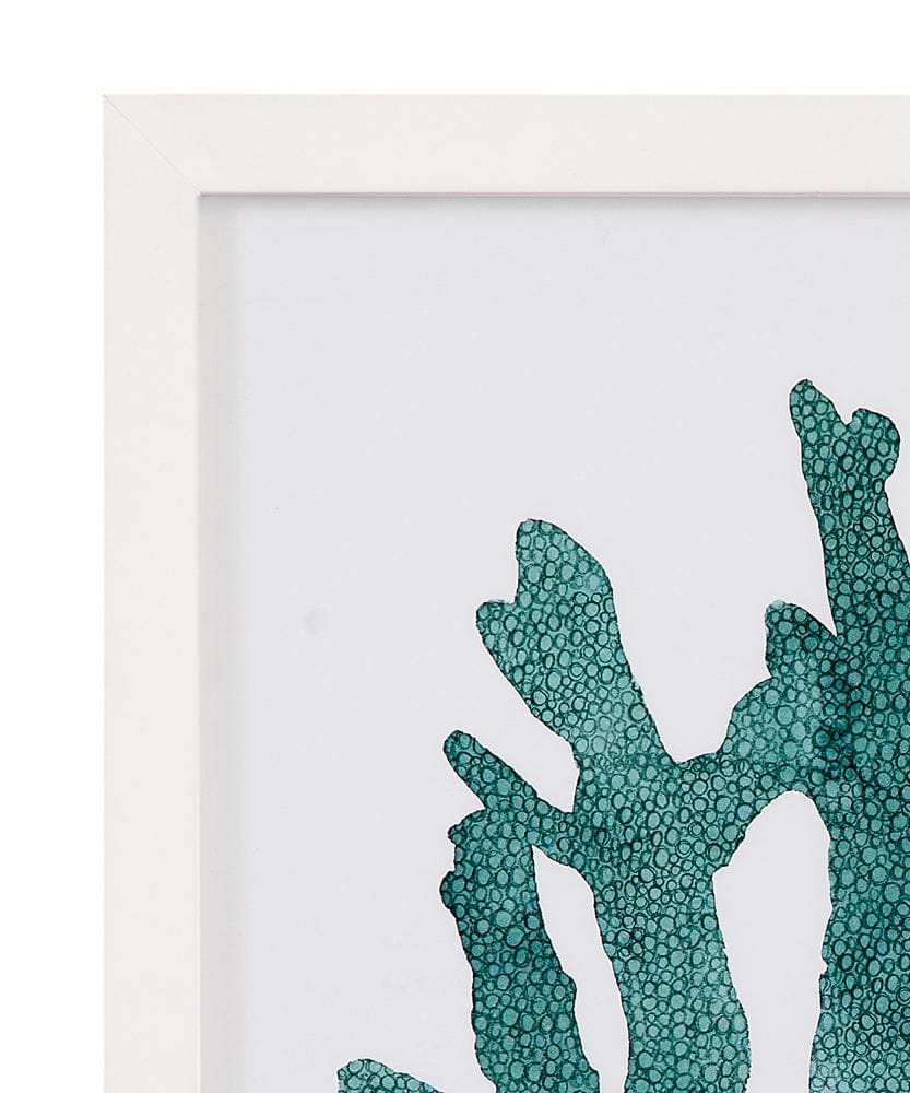 Bassett Mirror - Coral Souvenirs I Framed Print in Teal Green - 9902-276A view 2