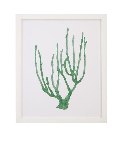 Bassett Mirror - Coral Souvenirs II Framed Print in Green - 9902-276B view 1