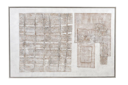 Bassett Mirror - Counted Days Silver Geometric Framed Canvas - 7301-055 view 1