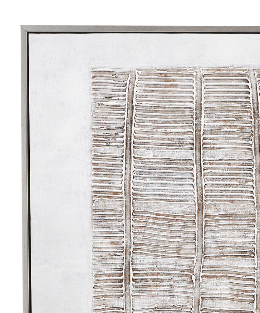 Bassett Mirror - Counted Days Silver Geometric Framed Canvas - 7301-055 view 3