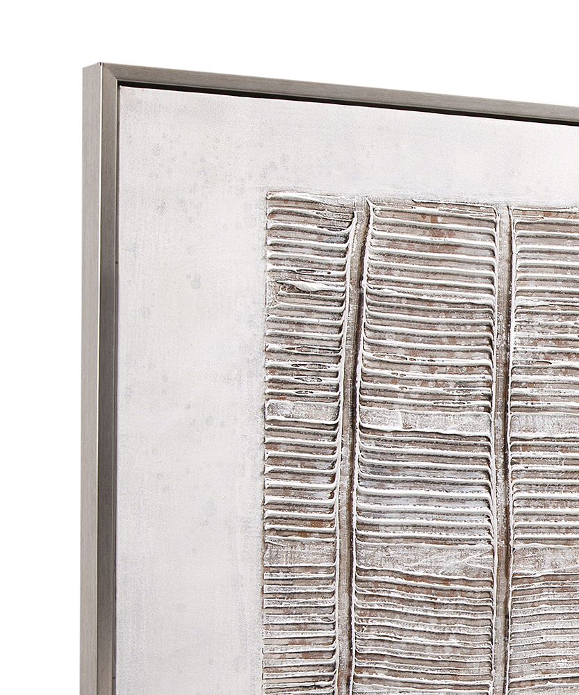 Bassett Mirror - Counted Days Silver Geometric Framed Canvas - 7301-055 view 4