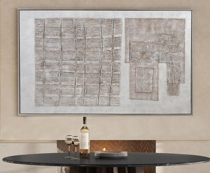 Bassett Mirror - Counted Days Silver Geometric Framed Canvas - 7301-055 view 5