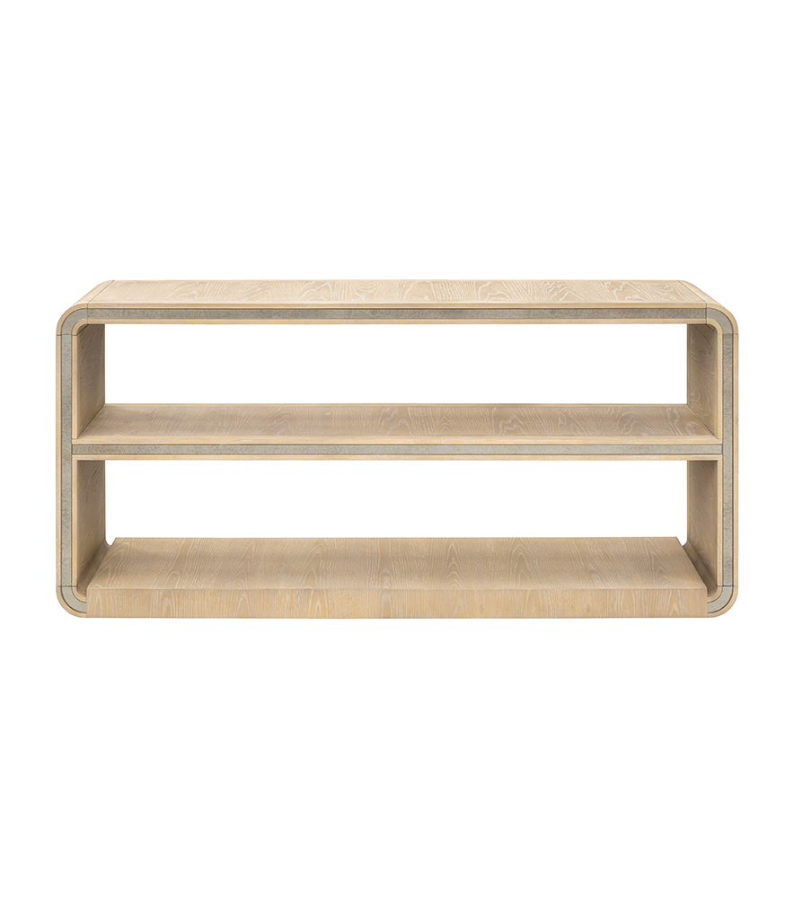 Bassett Mirror - Damone 64" Cerused White Oak Console Table - 6016-LR-400 view 2