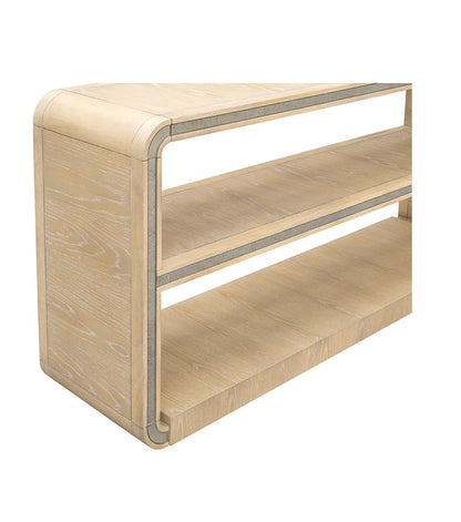 Bassett Mirror - Damone 64" Cerused White Oak Console Table - 6016-LR-400 view 3