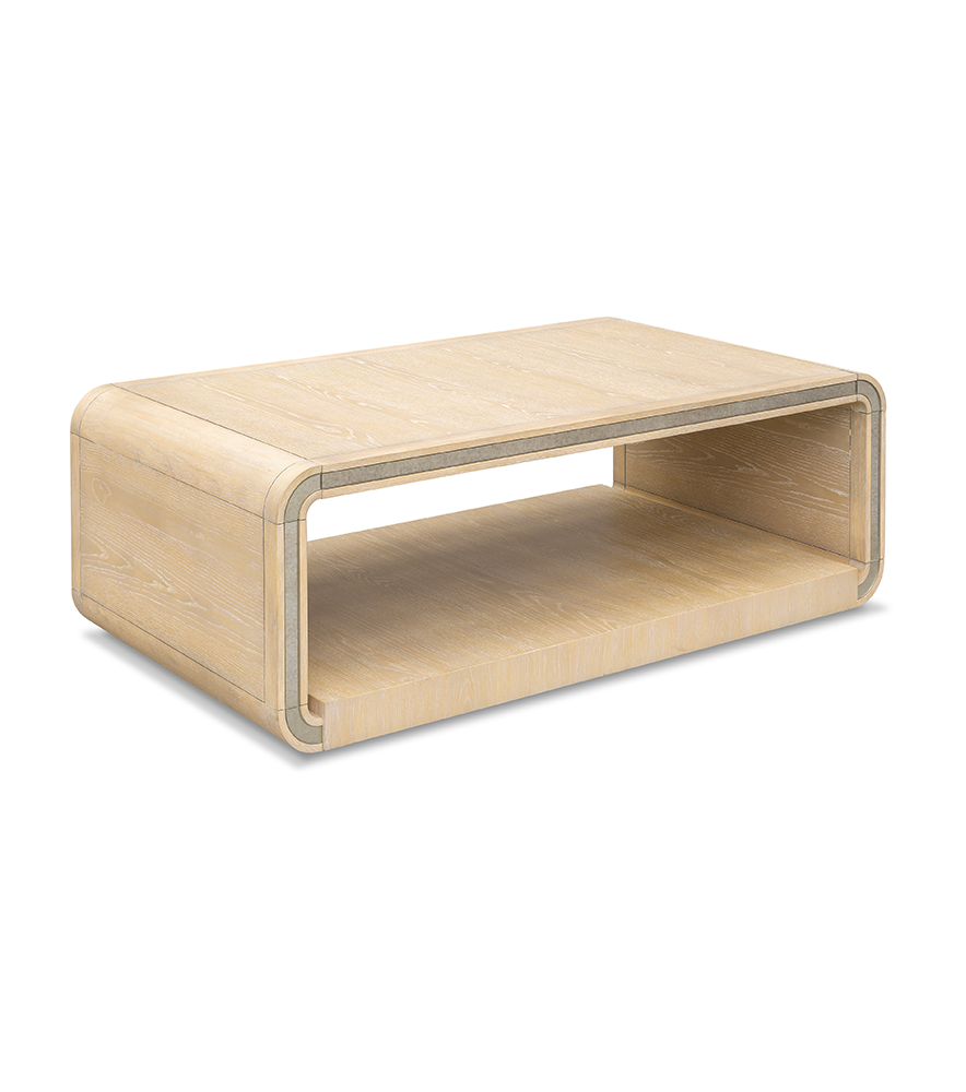 Bassett Mirror - Damone Cerused White Oak Coffee Table - 6016-LR-100 view 1
