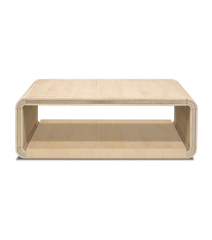 Bassett Mirror - Damone Cerused White Oak Coffee Table - 6016-LR-100 view 2