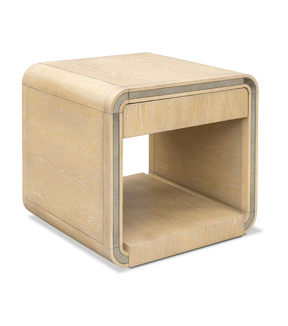 Bassett Mirror - Damone Cerused White Oak End Table - 6016-LR-250 view 1