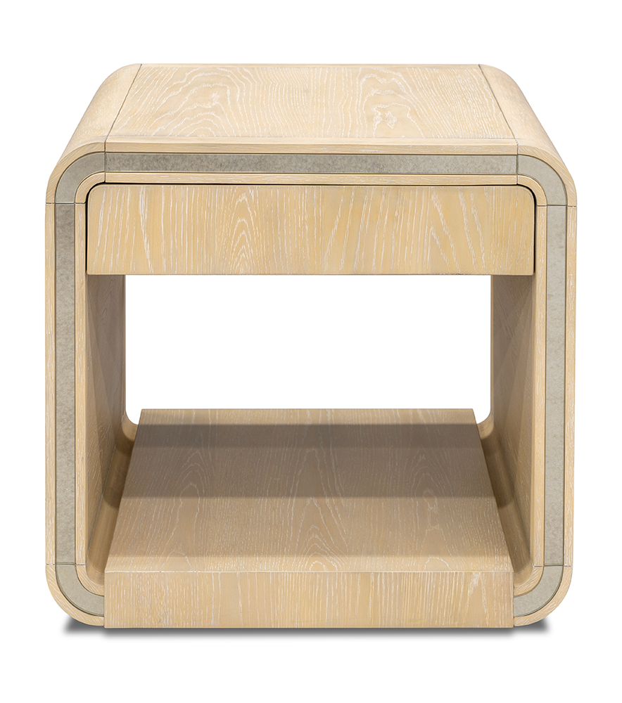 Bassett Mirror - Damone Cerused White Oak End Table - 6016-LR-250 view 2