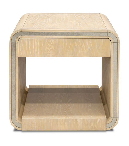 Bassett Mirror - Damone Cerused White Oak End Table - 6016-LR-250 view 2