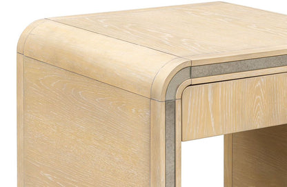 Bassett Mirror - Damone Cerused White Oak End Table - 6016-LR-250 view 4