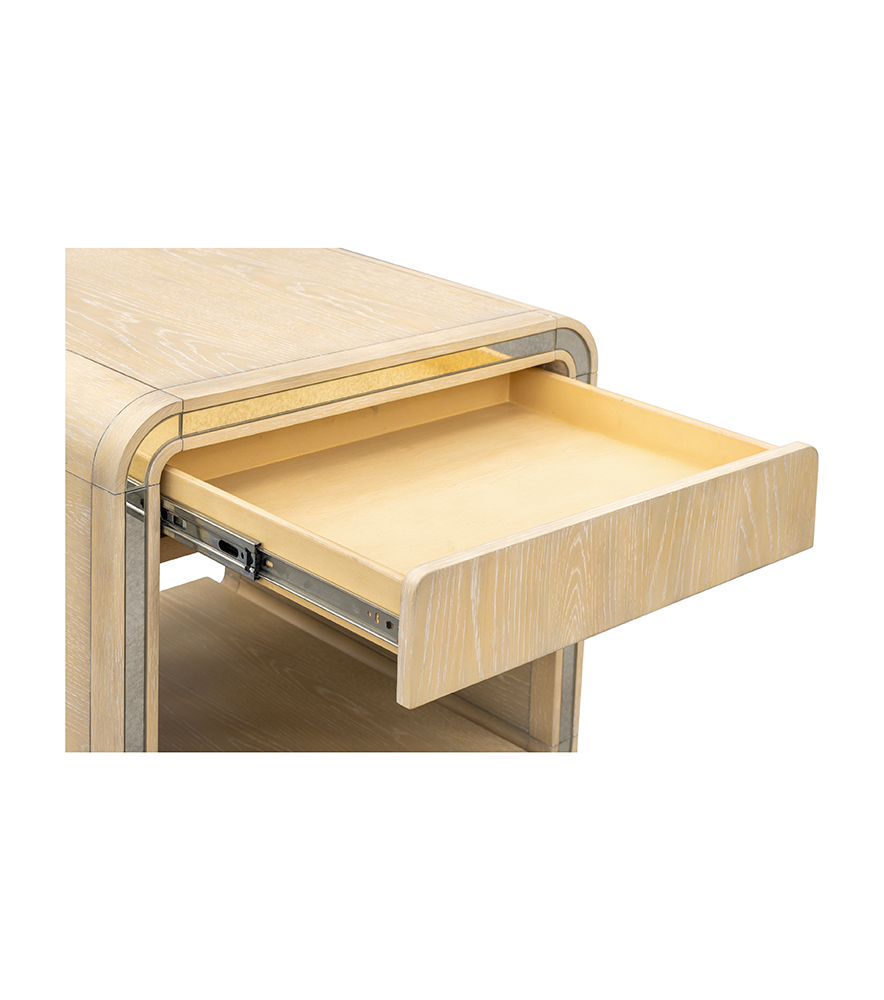 Bassett Mirror - Damone Cerused White Oak End Table - 6016-LR-250 view 5
