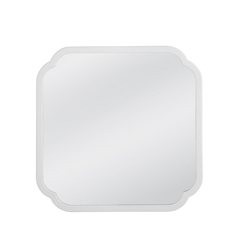 Bassett Mirror - Daphne 30" White Square Wall Mirror - M5040 view 1